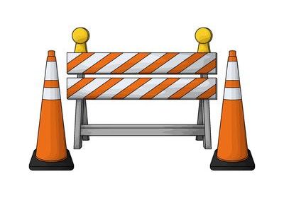 barricade-and-traffic-cone-illustration-vector
